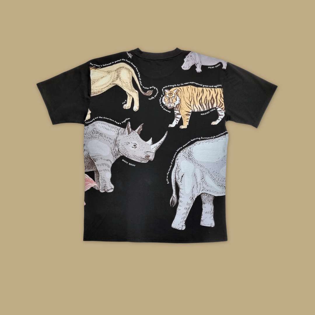 Reckless Ericka Adult Animal Drawing Unisex Oversized - MANDAI WILDLIFE RESERVE