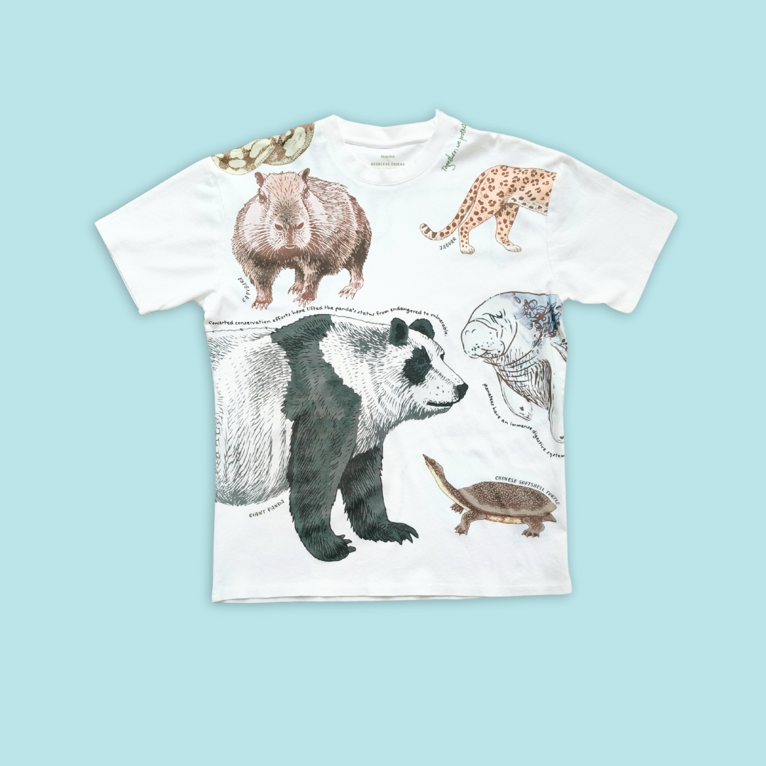 Reckless Ericka Adult Animal Drawing Unisex Oversized - MANDAI WILDLIFE RESERVE