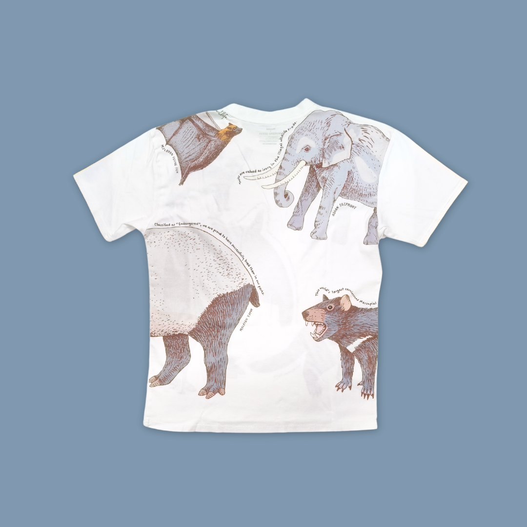 Reckless Ericka Adult Animal Drawing Unisex Oversized - MANDAI WILDLIFE RESERVE