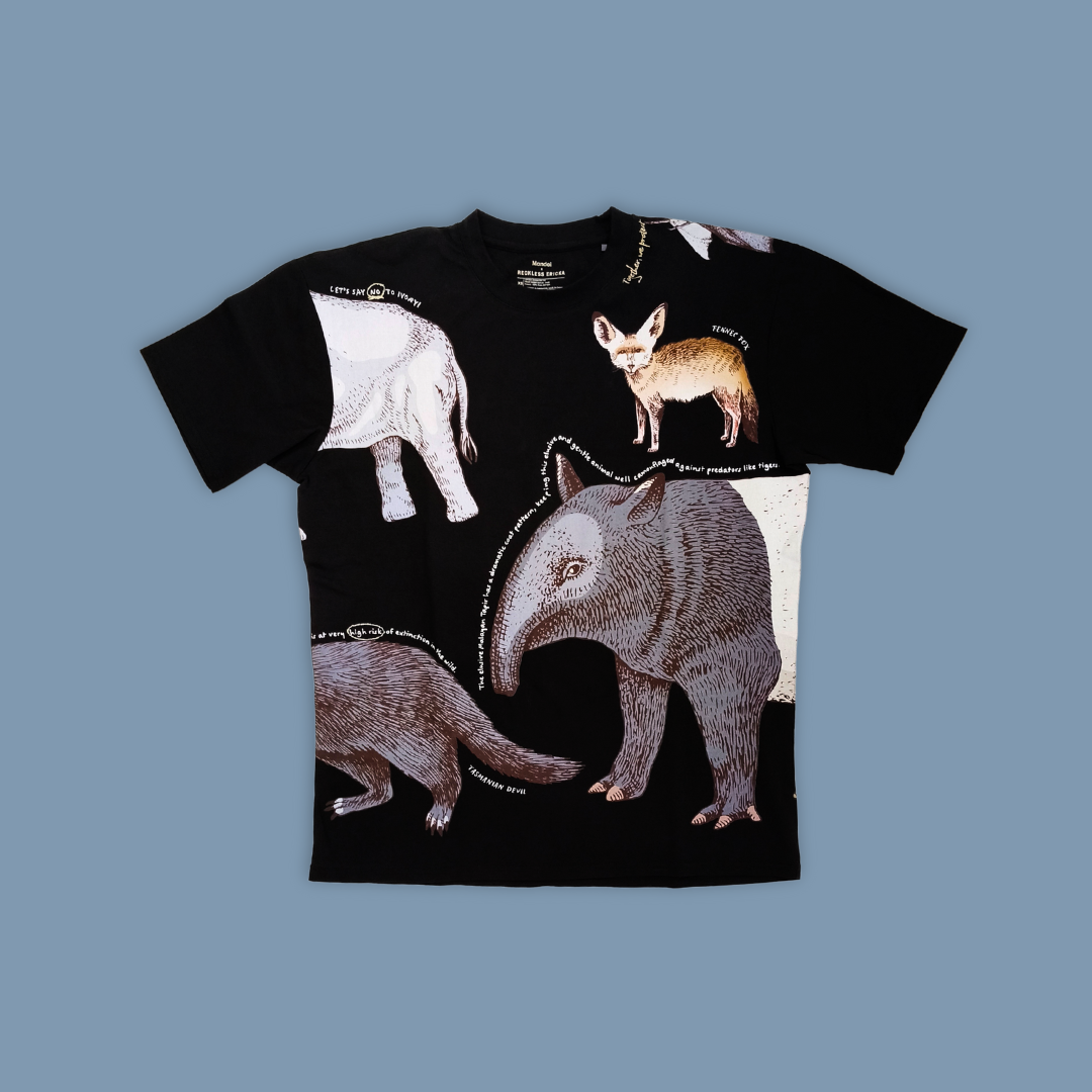 Reckless Ericka Adult Animal Drawing Unisex Oversized - MANDAI WILDLIFE RESERVE