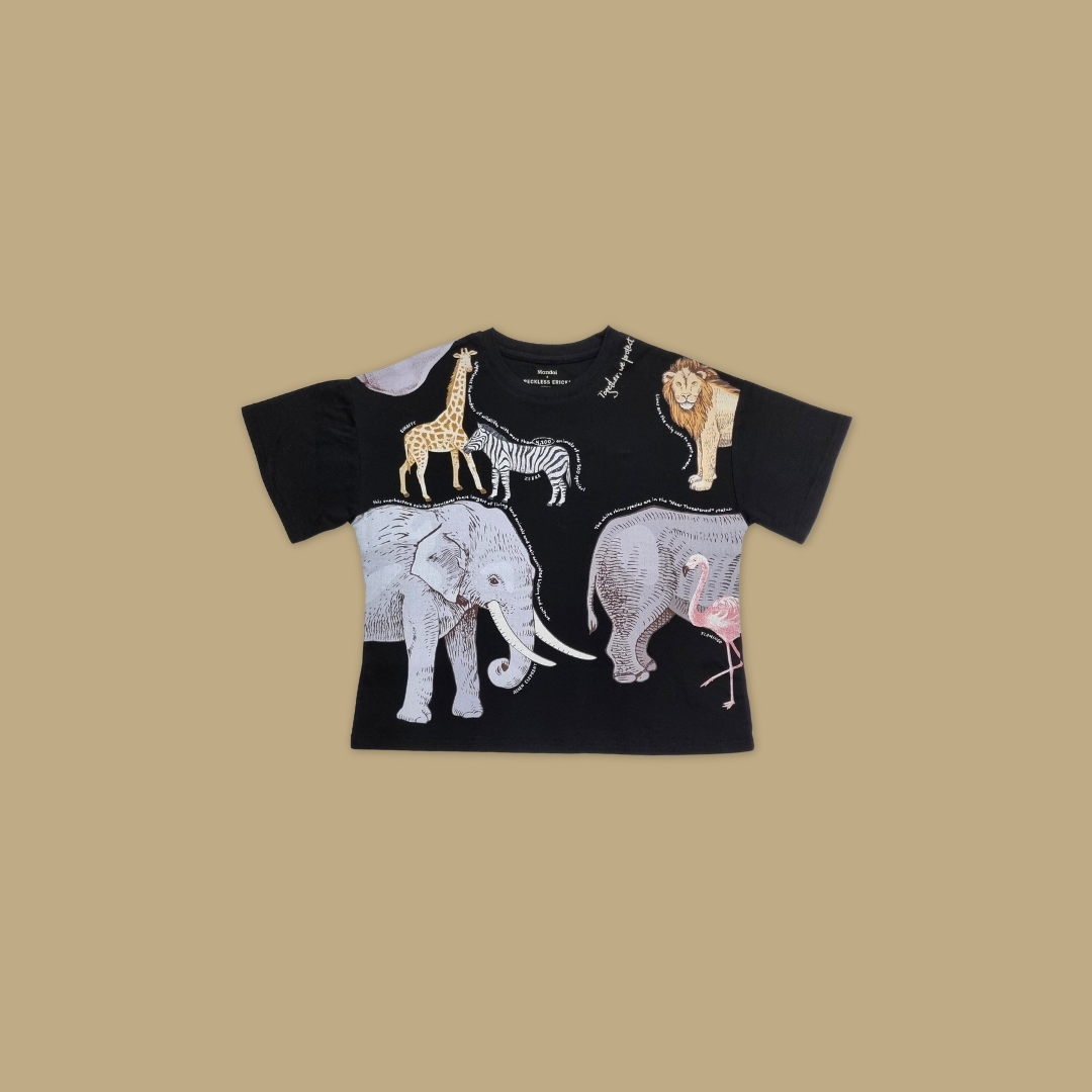Reckless Ericka Child Animal Drawing Unisex Oversized - MANDAI WILDLIFE RESERVE