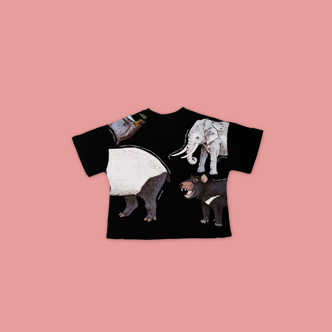 Reckless Ericka Child Animal Drawing Unisex Oversized - MANDAI WILDLIFE RESERVE