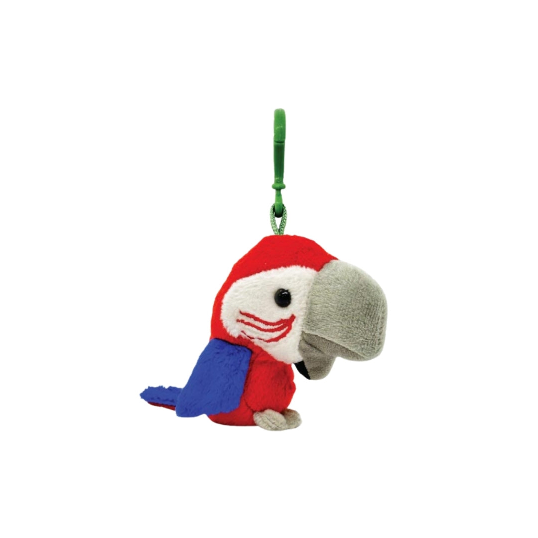 Scarlet Macaw Plush Keychain