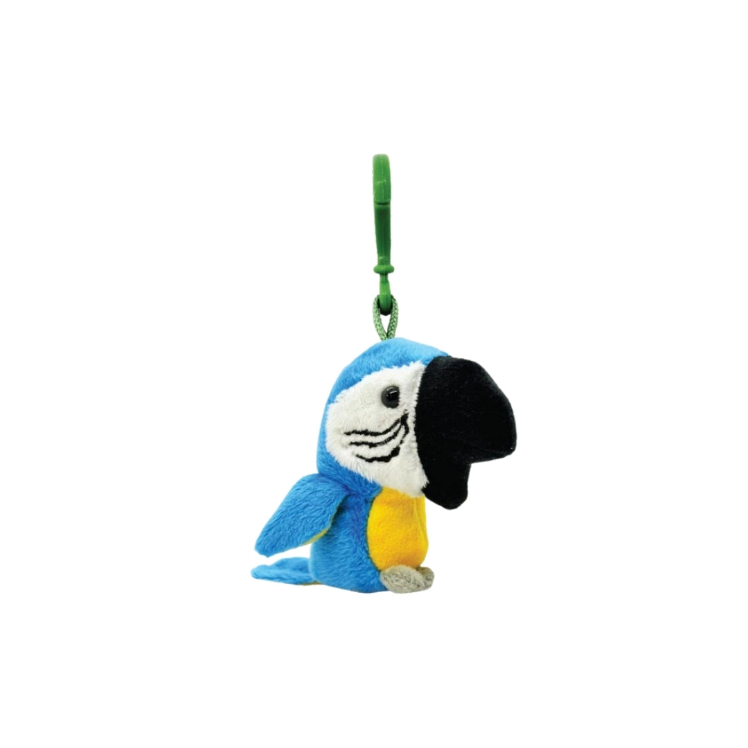 Blue And Yellow Macaw Plush Keychain