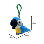 Blue And Yellow Macaw Plush Keychain
