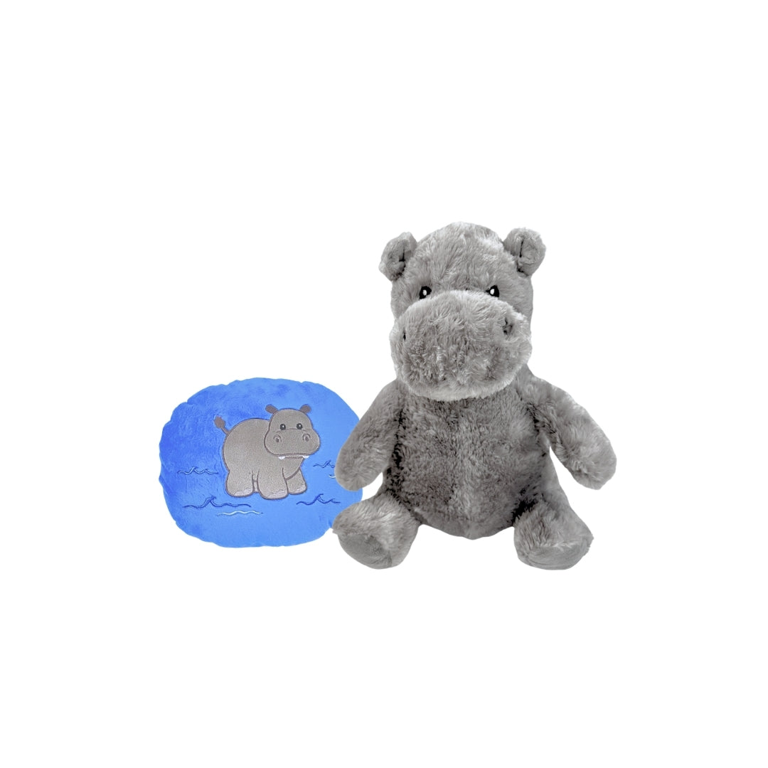 Hippo Reversible Plush Pillow
