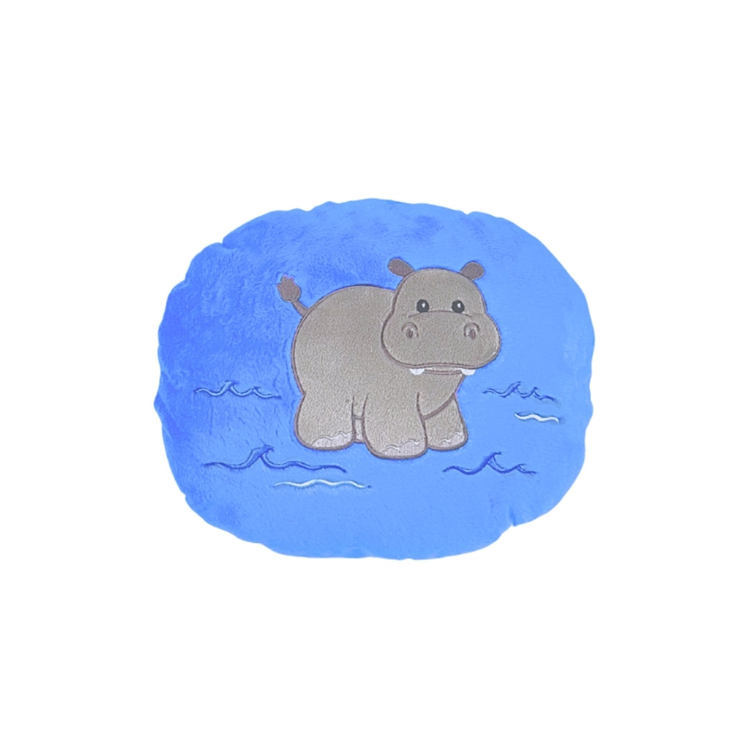 Hippo Reversible Plush Pillow