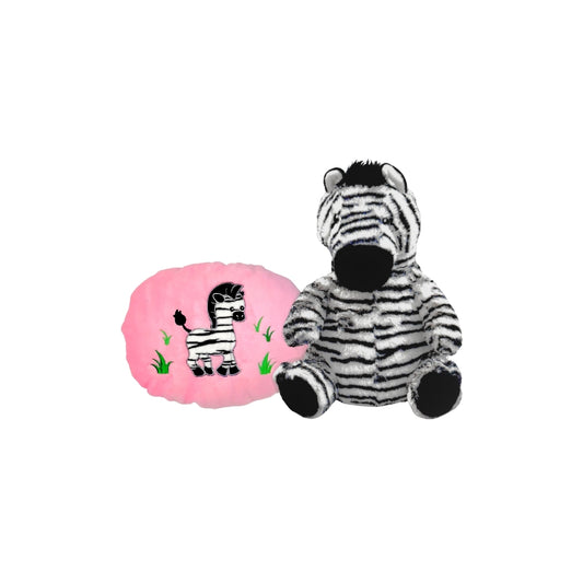 Zebra Reversible Plush Pillow