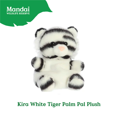 Adorable Tiger W Tiger Lion Cheetah Monkey Elephant Giraffe Beanie Plush Toy Palm Pal MANDAI WILDLIFE RESERVE
