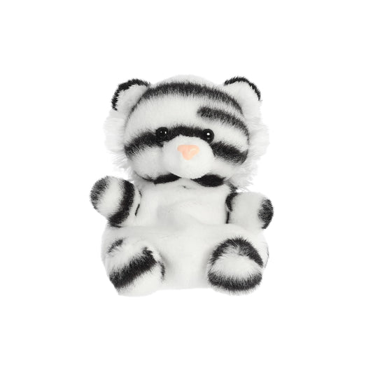 Kira White Tiger Palm Pal Plush 5"