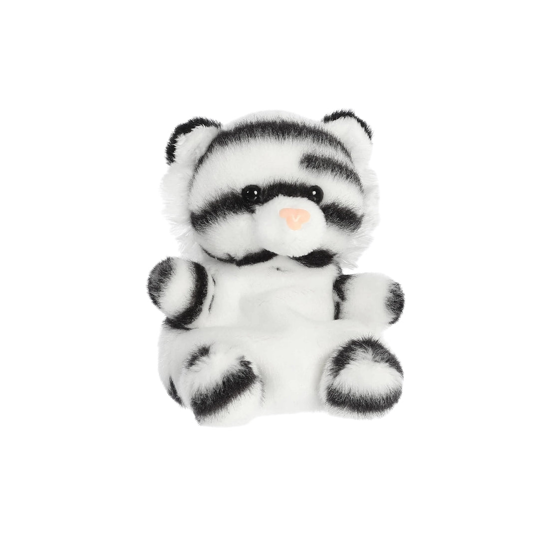 Kira White Tiger Palm Pal Plush 5"