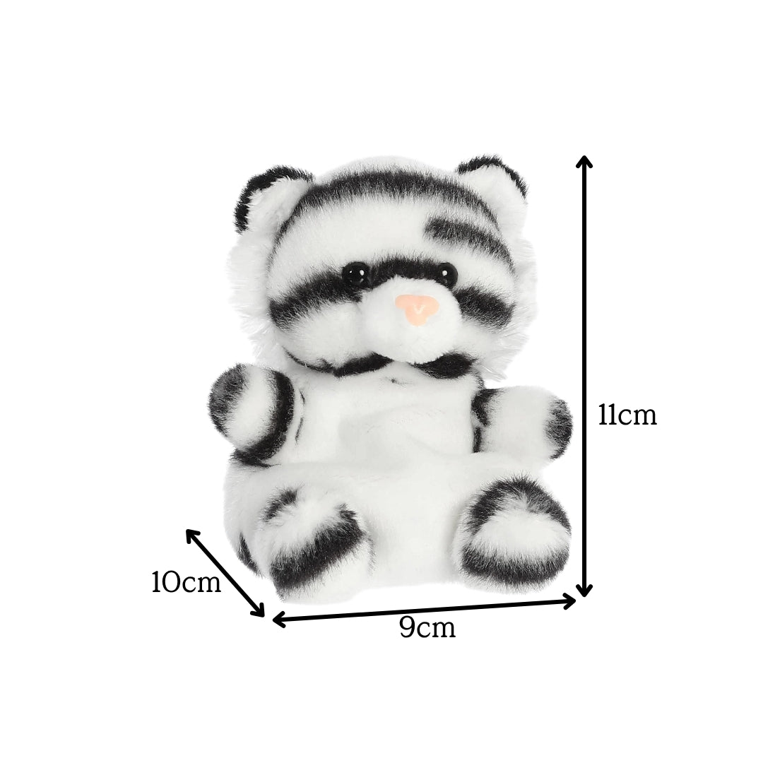 Kira White Tiger Palm Pal Plush 5"