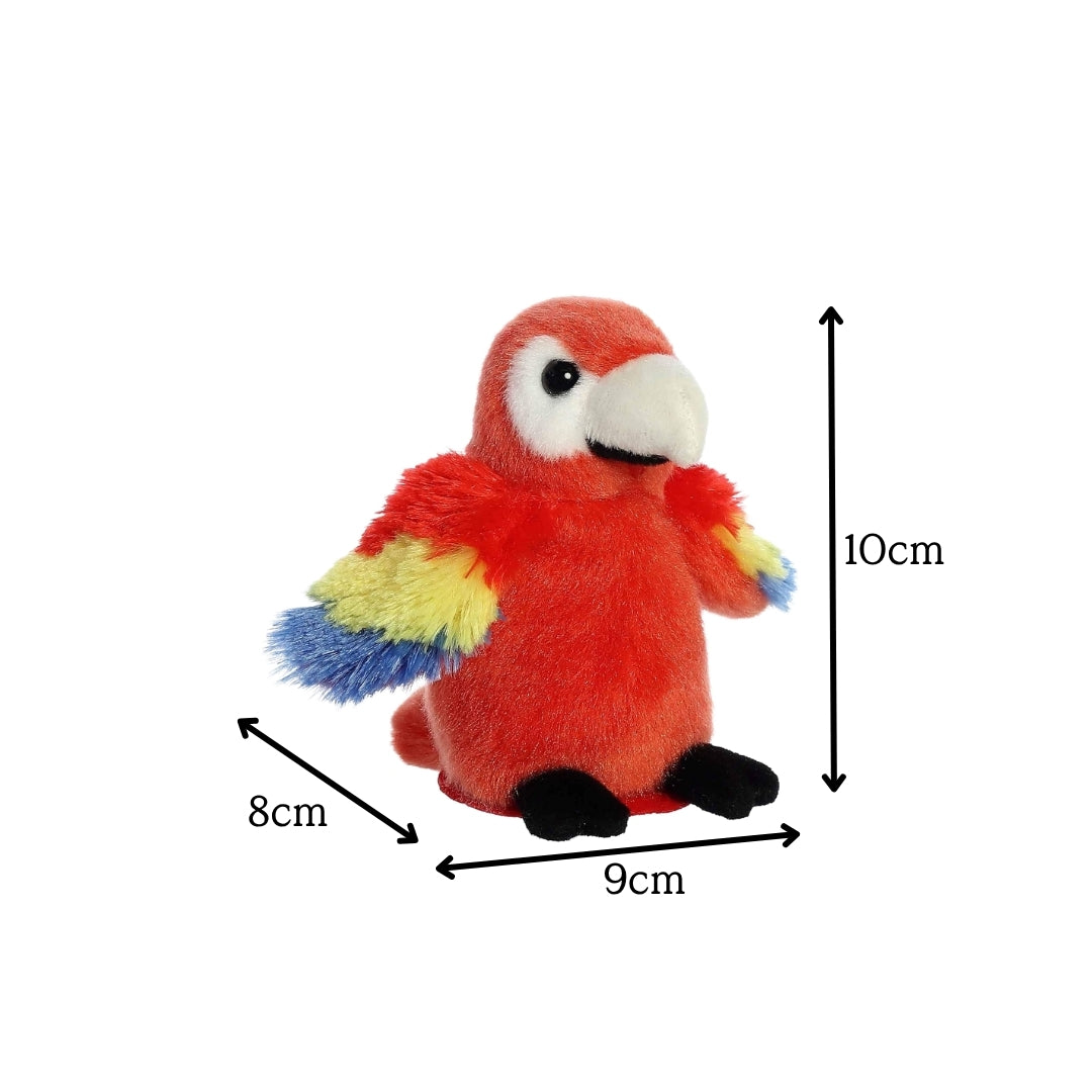 Scarlet Macaw Shoulderkins Plush 4.5"