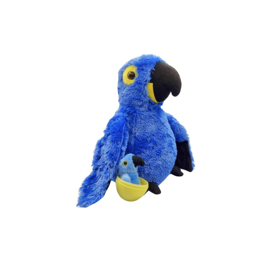 Hycinth Macaw With Egg Plush 11"
