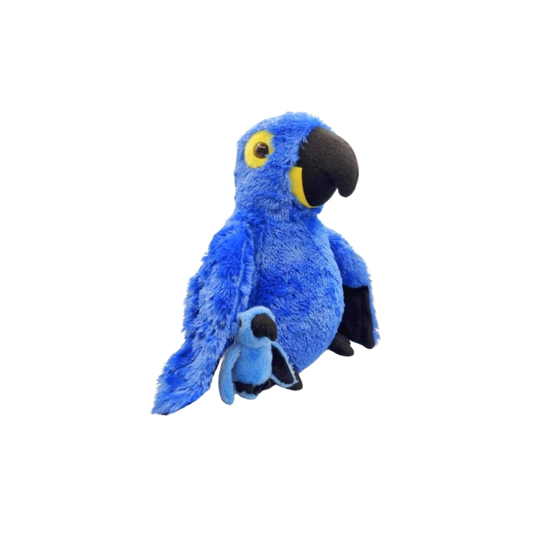 Hycinth Macaw With Egg Plush 11"