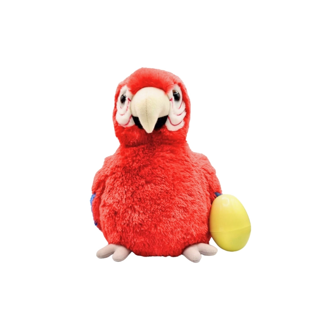 Scarlet Macaw With Egg Plush 11"