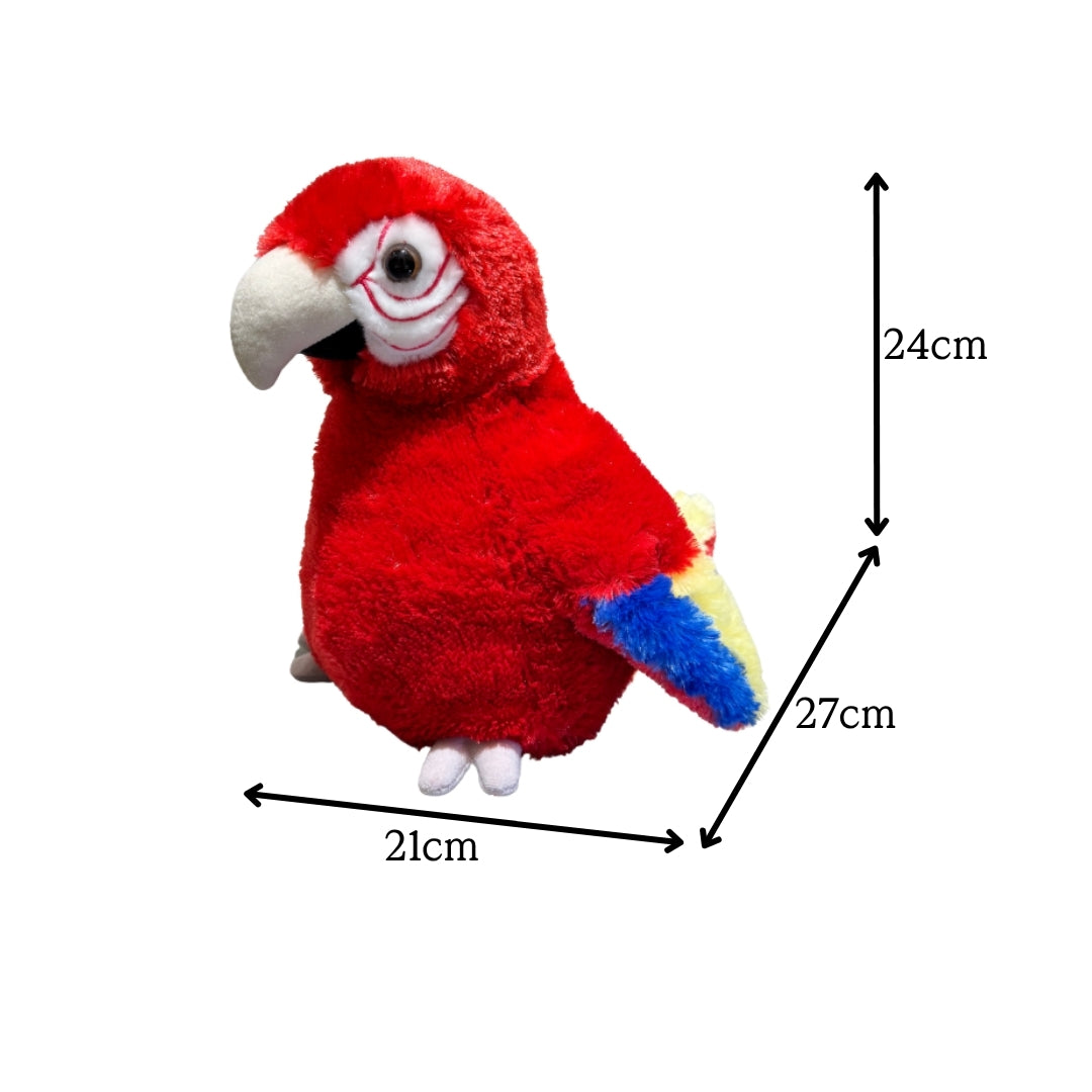 Scarlet Macaw With Egg Plush 11"