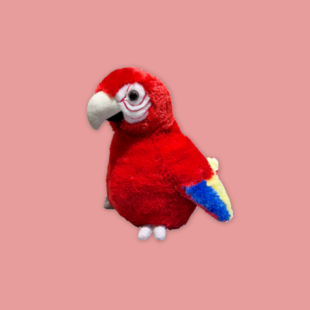Scarlet Macaw With Egg Plush 11"