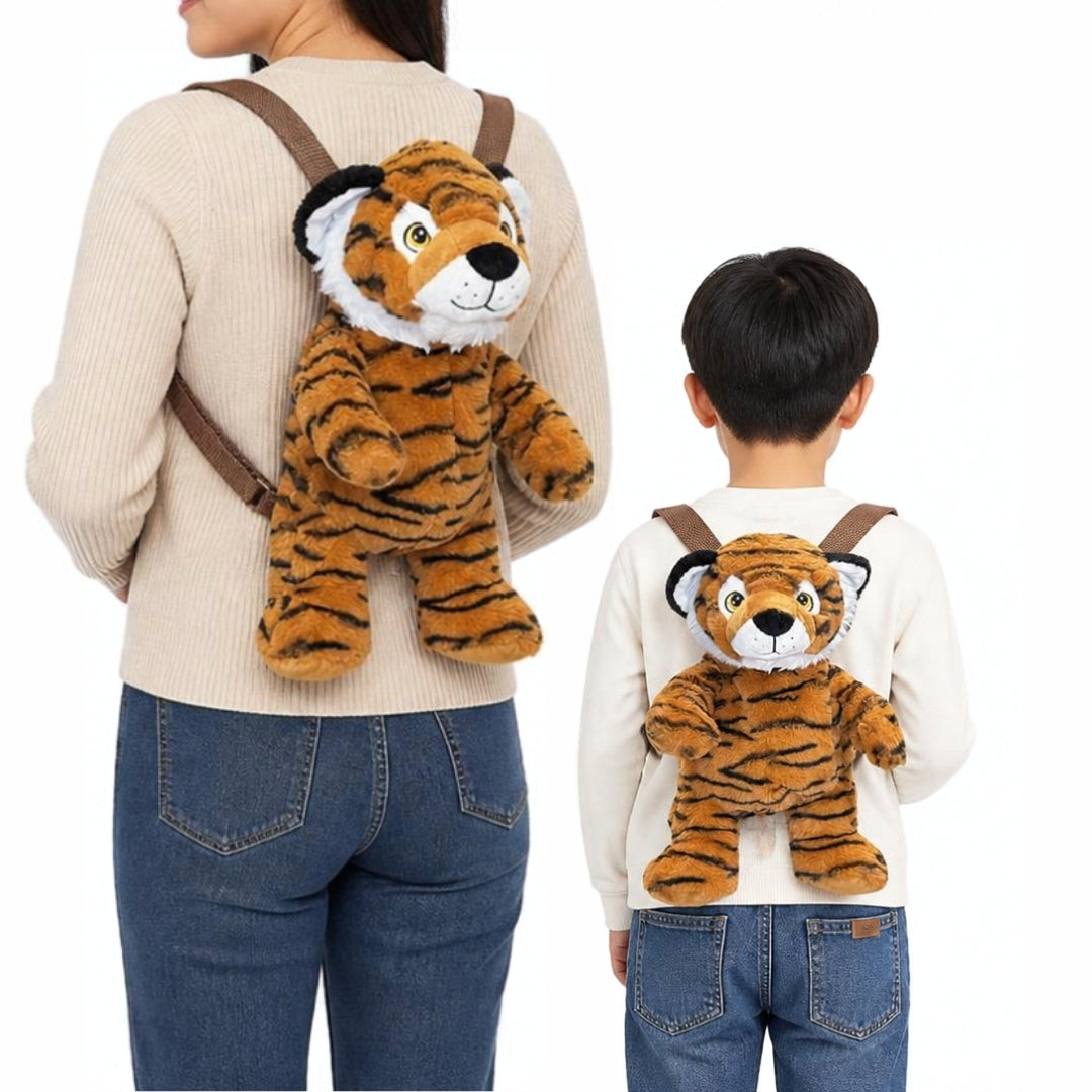 Eco Malayan Tiger Plush Backpack 14"