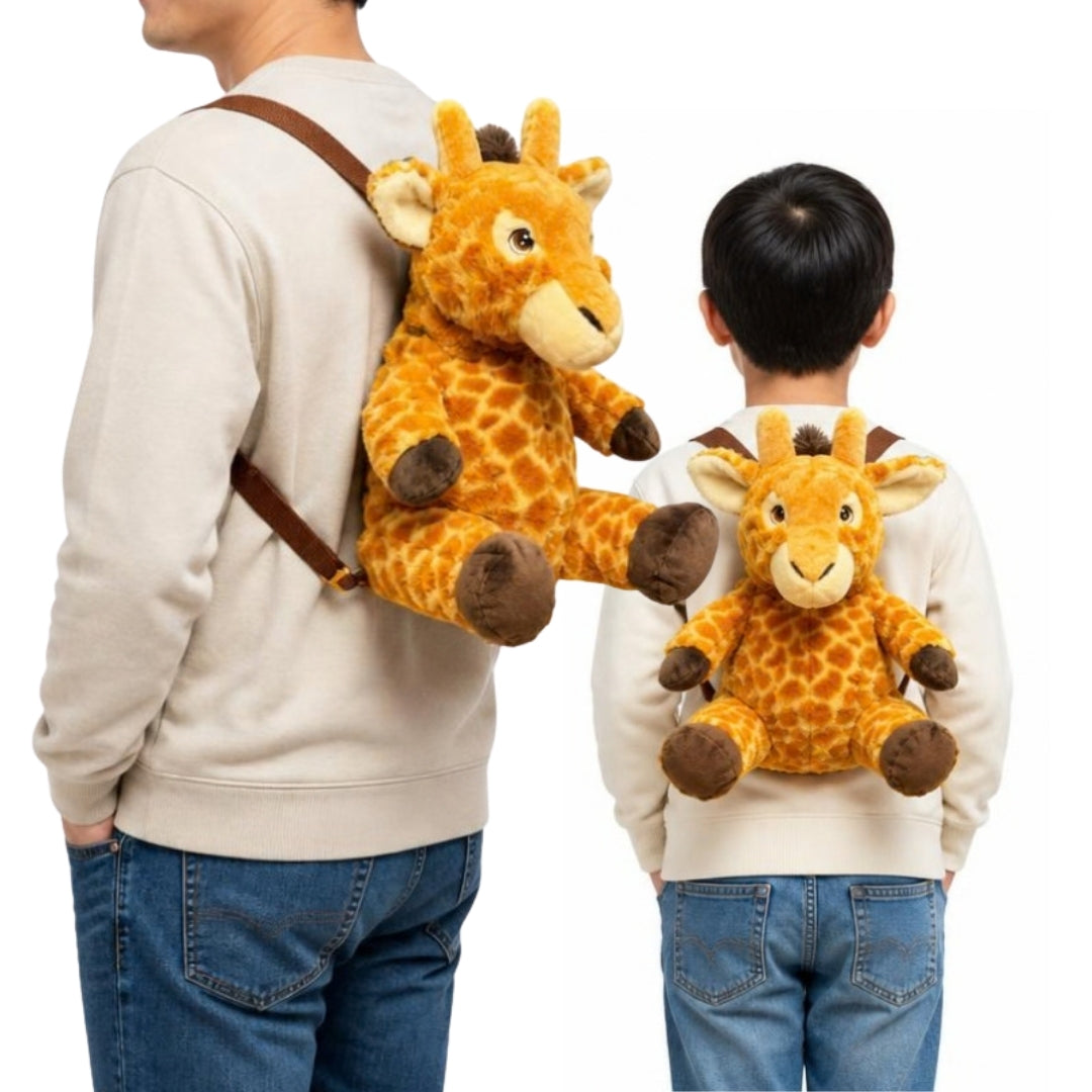Eco Giraffe Plush Backpack 14"