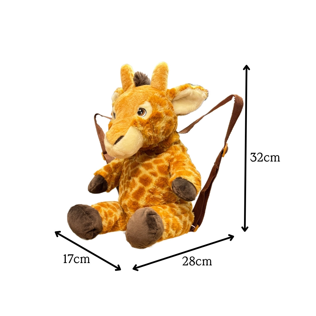 Eco Giraffe Plush Backpack 14"