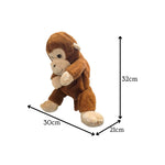 Eco Monkey Plush Backpack 14"