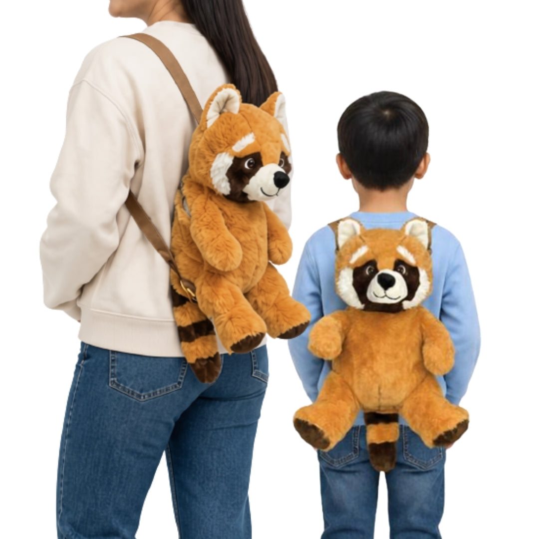 Eco Red Panda Plush Backpack 14"