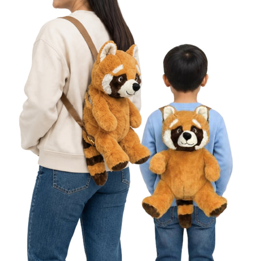Eco Red Panda Plush Backpack 14"