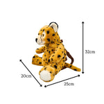 Eco Leopard Plush Backpack 14"