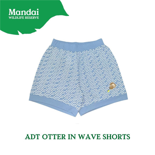 Doodle Series – Otterly Doodlelicious Otter in Wave Adult Unisex Short MANDAI WILDLIFE RESERVE