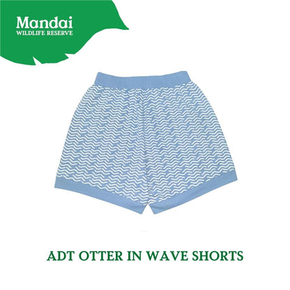 Doodle Series – Otterly Doodlelicious Otter in Wave Adult Unisex Short MANDAI WILDLIFE RESERVE