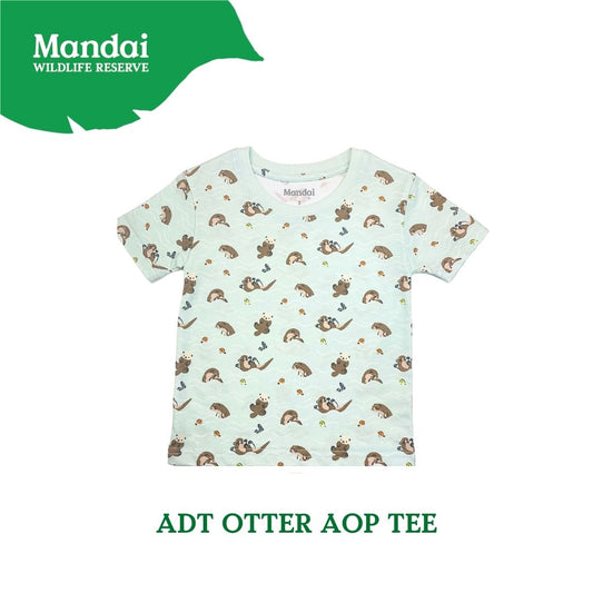 Doodle Series – Otterly Doodlelicious Adult Unisex T-Shirt Otter All Over Print Short Sleeve Top  MANDAI WILDLIFE RESERVE