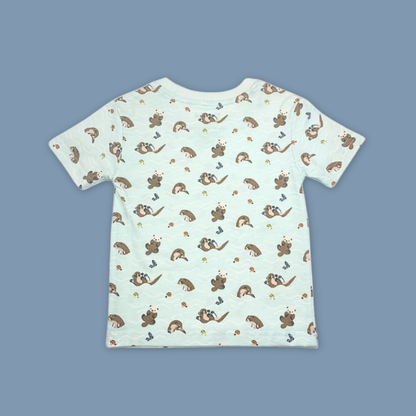 Doodle Series – Otterly Adult Unisex T-Shirt Animal All Over Print Short Sleeve Top MANDAI WILDLIFE RESERVE