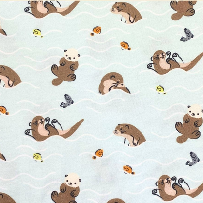 Doodle Series – Otterly Adult Unisex T-Shirt Animal All Over Print Short Sleeve Top MANDAI WILDLIFE RESERVE