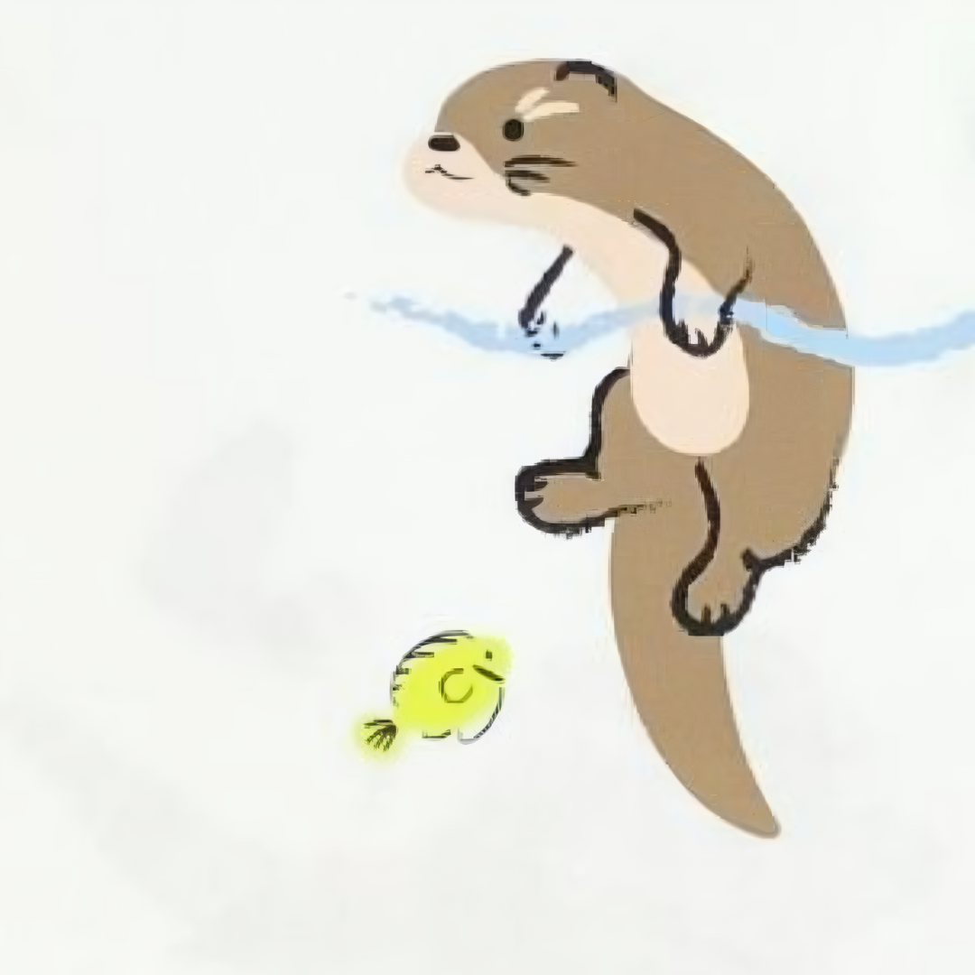 Otter Swimming Kids T-Shirt