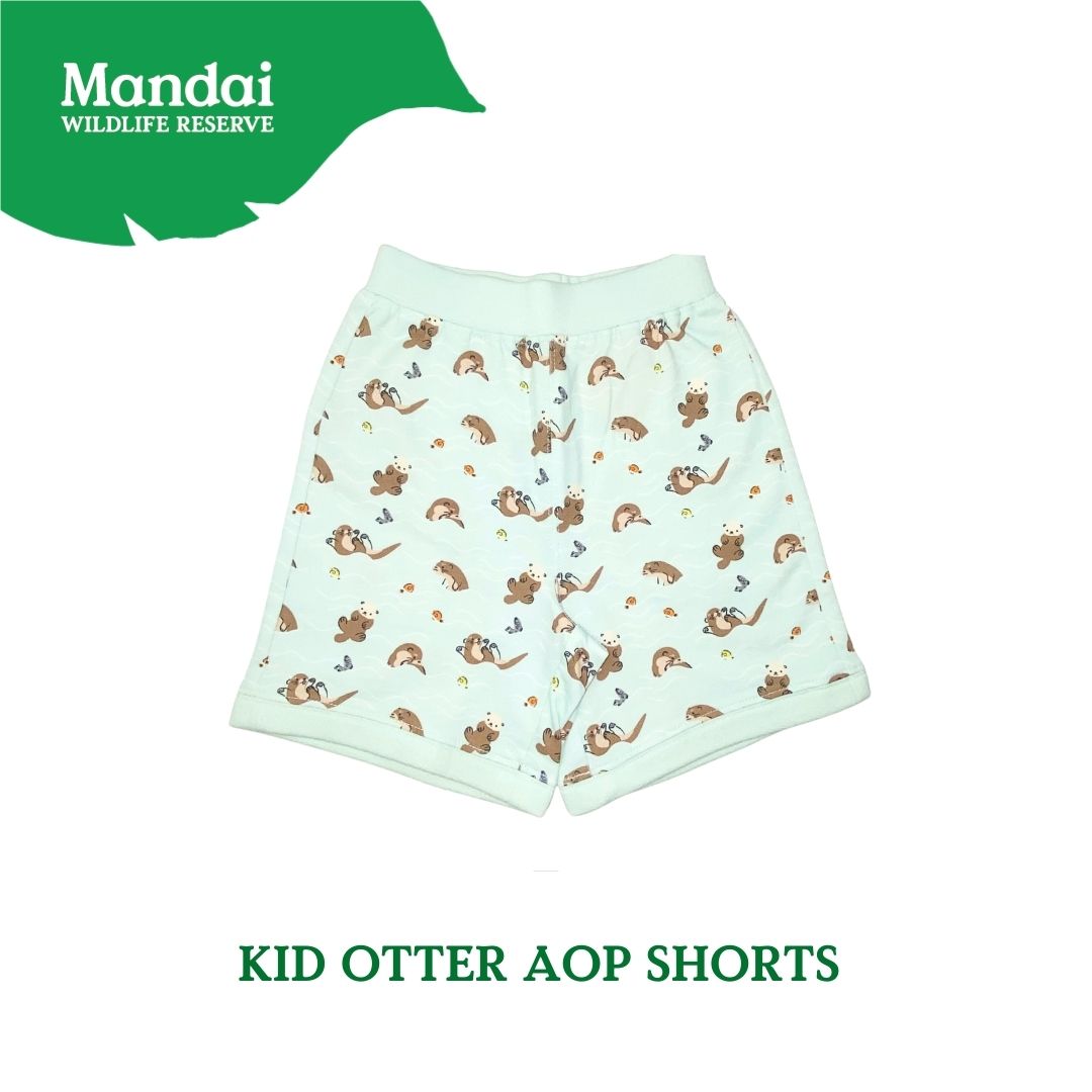 Doodle Series – Otterly Doodlelicious Kids Unisex T-Shirt Animal All Over Print Short Sleeve Top  MANDAI WILDLIFE RESERVE