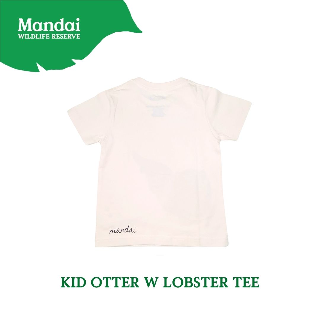 Doodle Series – Otterly Doodlelicious Kids Unisex T-Shirt Otter with Lobster Short Sleeve Top  MANDAI WILDLIFE RESERVE