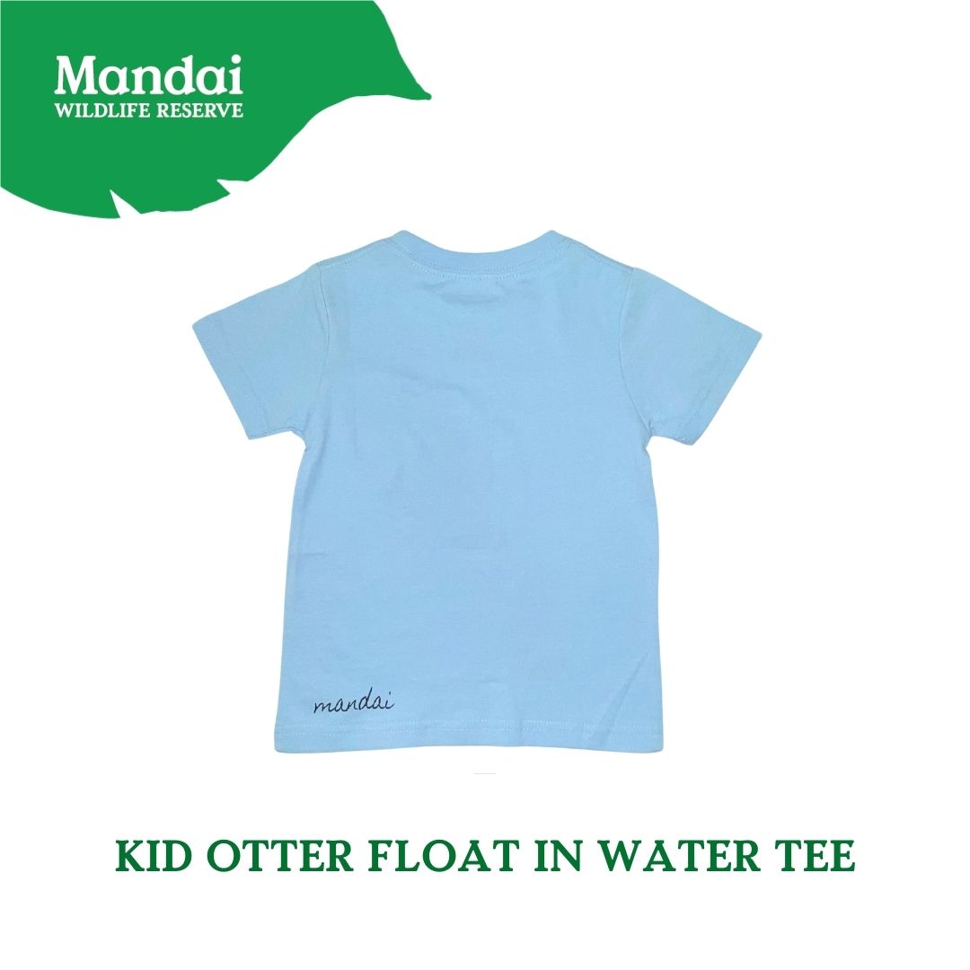 Doodle Series – Otterly Doodlelicious Kids Unisex T-Shirt Otter Float in Water Short Sleeve Top  MANDAI WILDLIFE RESERVE