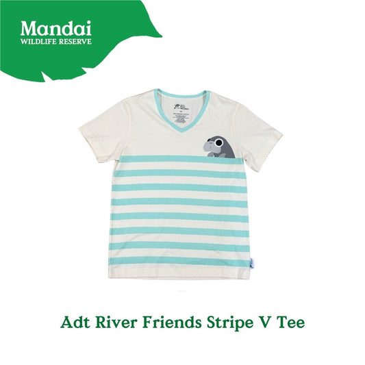 Panda and Friends Adults River Friends Strip Tshirt A River Wonders Exclusive Experience MANDAI WILDIFE RESERVE