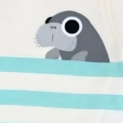 Panda and Friends Adults River Friends Stripe Tshirt - MANDAI WILDIFE RESERVE