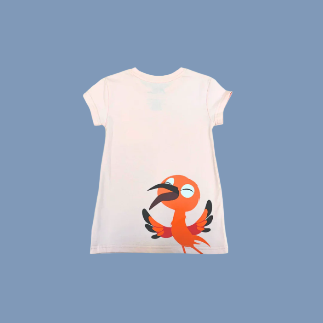 Panda and Friends Kids Scarlet Ibis Short Sleeve Tshirt - MANDAI WILDIFE RESERVE