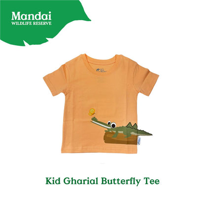 Panda and Friends Kids Gharial with Butterfly Tshirt A River Wonders Exclusive Experience MANDAI WILDIFE RESERVE