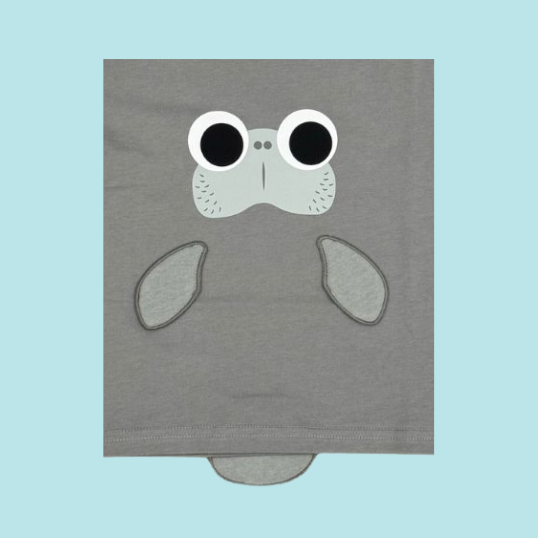 Panda and Friends Kids Manatee with Tail Tshirt - MANDAI WILDLIFE RESERVE