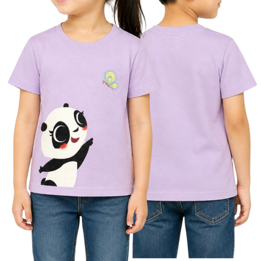Panda And Friends Butterfly Kids T-Shirt