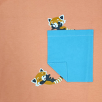 Panda And Friends Red Panda Pocket Adult T-Shirt