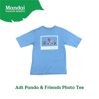 Panda and Friends Adults Panda and Friend Photo Tshirt A River Wonders Exclusive Experience MANDAI WILDIFE RESERVE