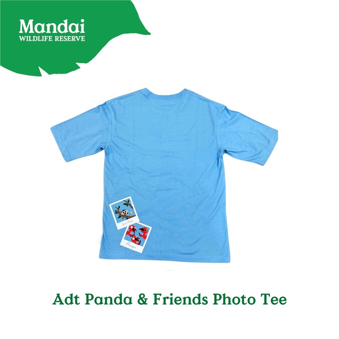 Panda and Friends Adults Panda and Friend Photo Tshirt A River Wonders Exclusive Experience MANDAI WILDIFE RESERVE