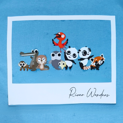 Panda and Friends Adult Tshirt - MANDAI WILDIFE RESERVE