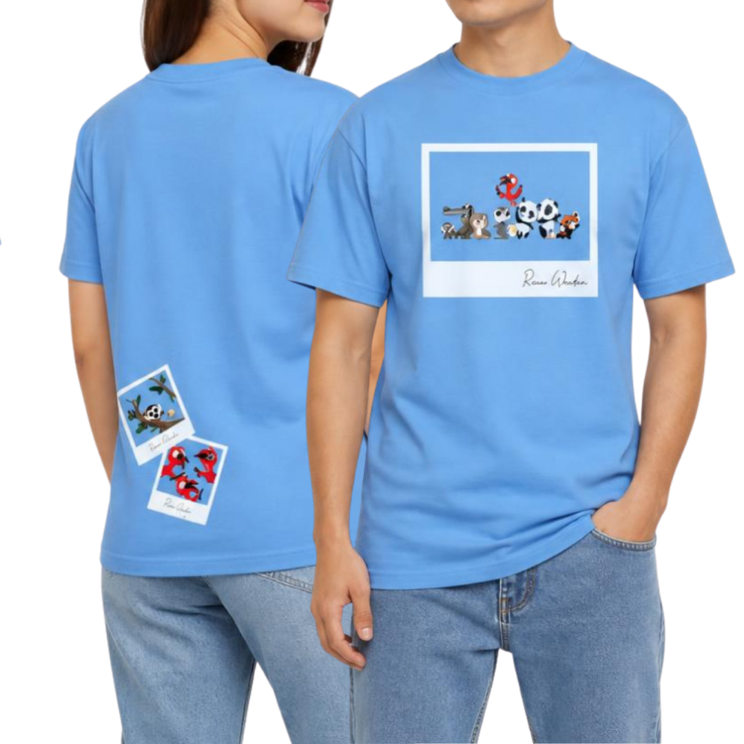 Panda And Friends Photo Adult T-Shirt