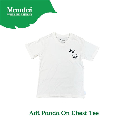 Panda and Friends Adults Panda on Chest Tshirt A River Wonders Exclusive Experience MANDAI WILDIFE RESERVE